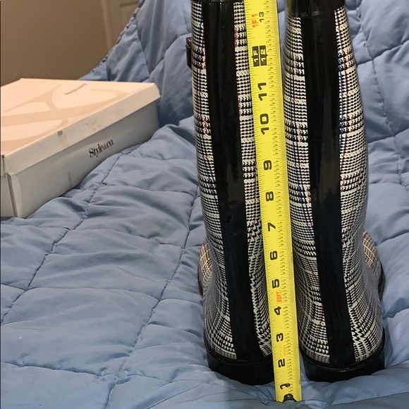 STYLE & CO RAINBOOT DRIZZLE PLAID 11 NWOT NIB - Picture 8 of 8